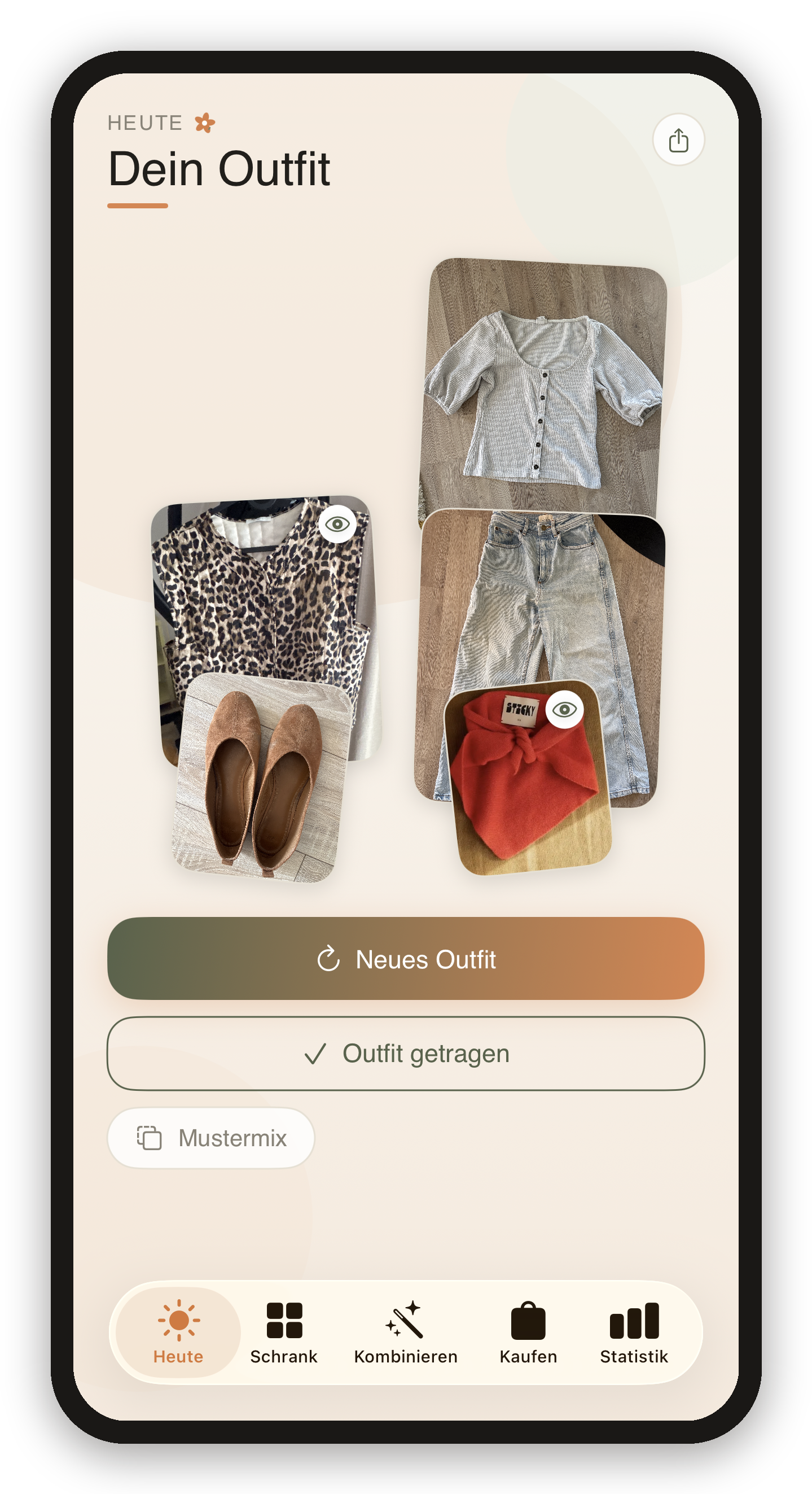 Ein fertiges Outfit in Blomik